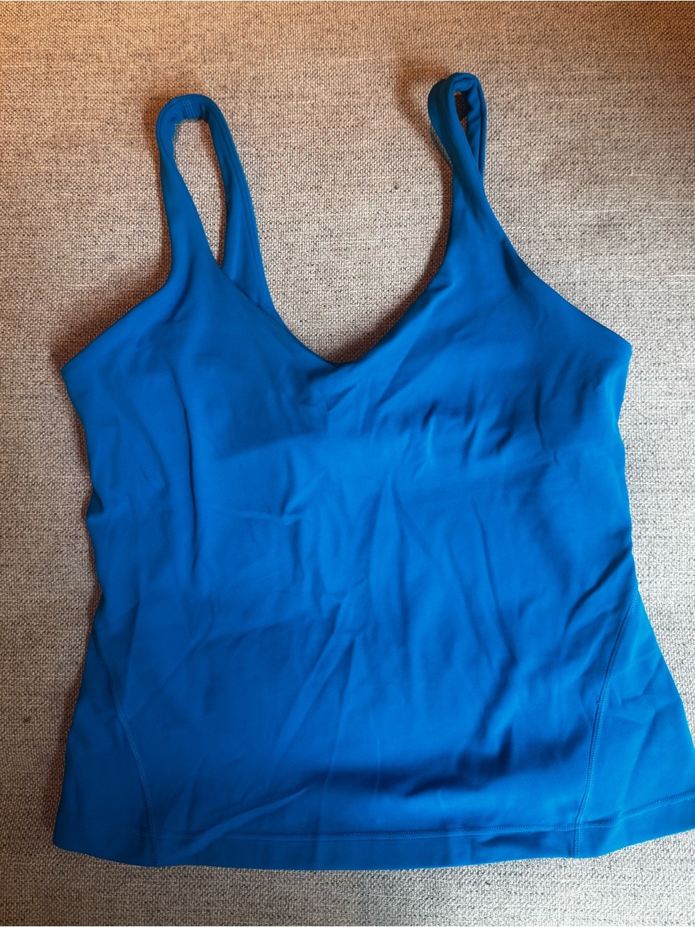 lululemon athletica align waist length tank in poolside blue